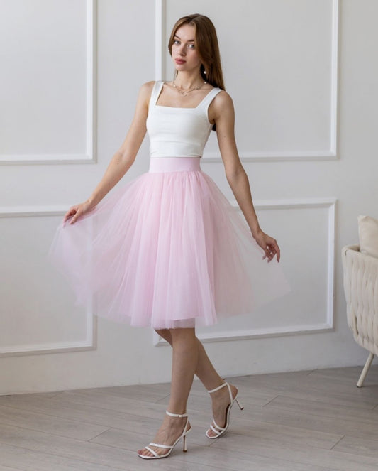 Pink Custom Tulle Skirt