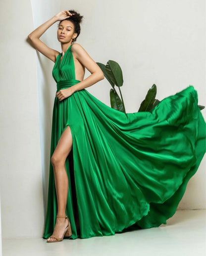 Green Long Convertible Dress