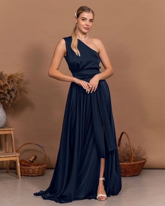 Navy Blue Maxi Formal Dress