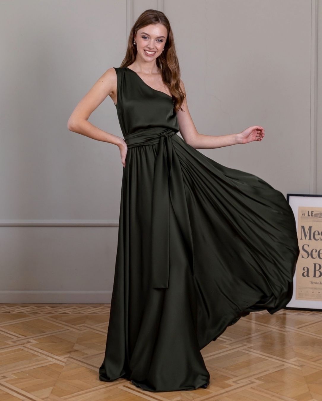 Long One Shoulder Evening Dress