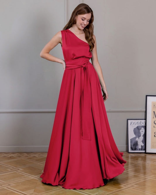 Elegant One Shoulder Evening Dress
