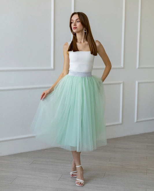 Mint Custom Tulle Skirt
