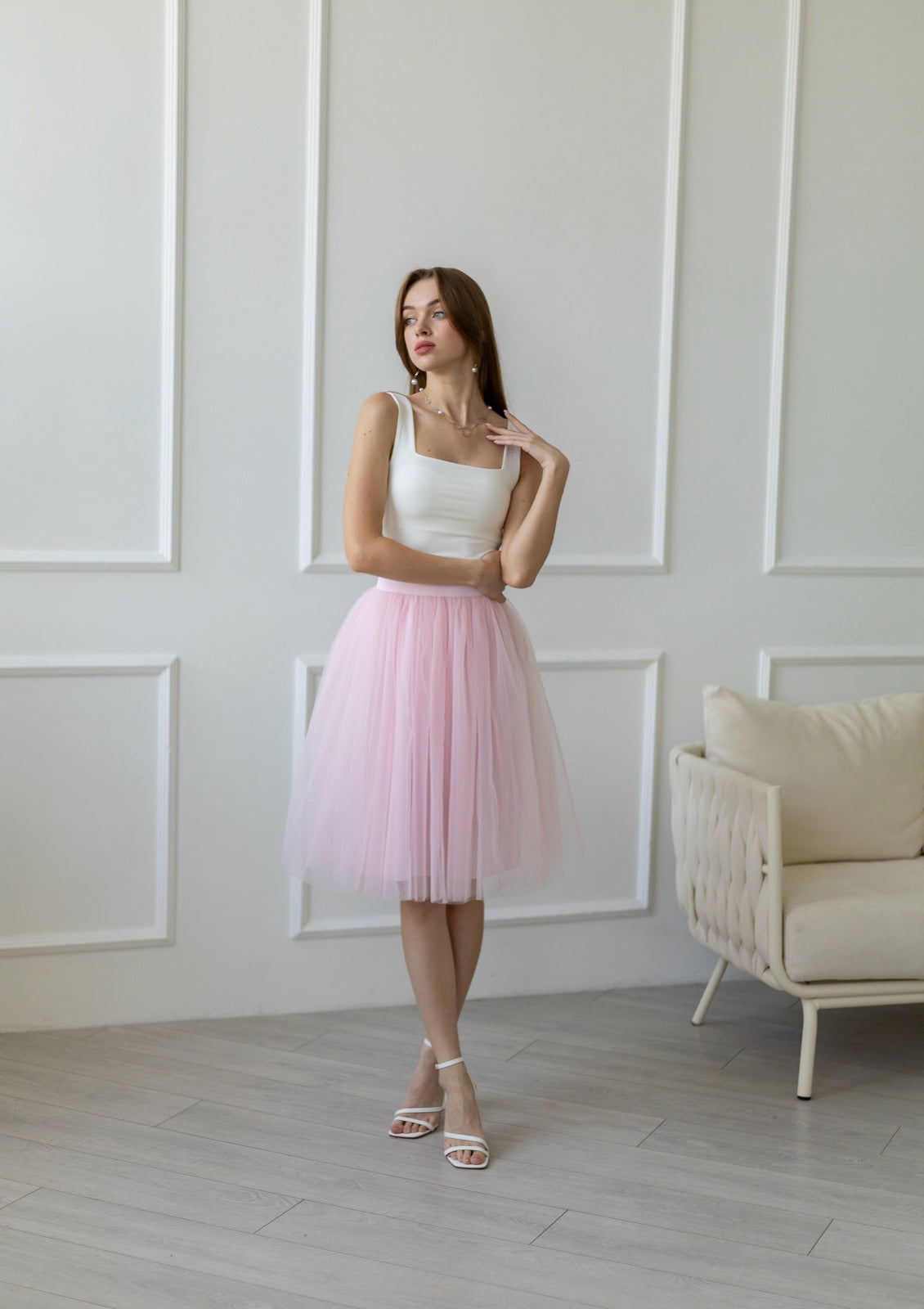 Pink Custom Tulle Skirt