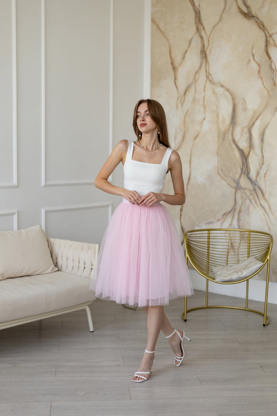 Pink Custom Tulle Skirt