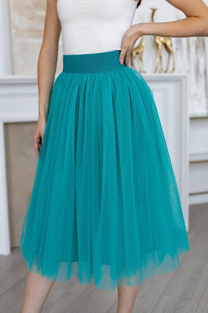 Custom Teal Tulle Skirt