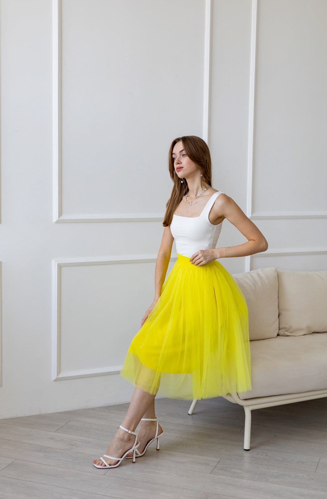 Custom Yellow Tulle Skirt