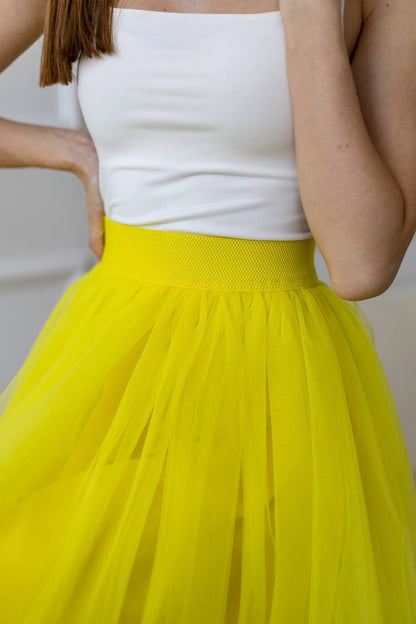 Custom Yellow Tulle Skirt