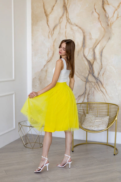 Custom Yellow Tulle Skirt