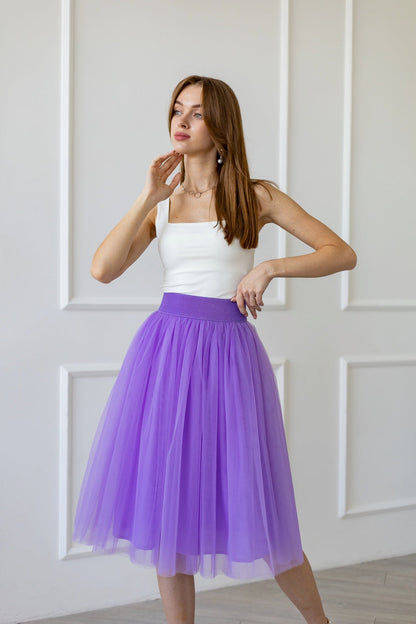 Custom Purple Tulle Skirt