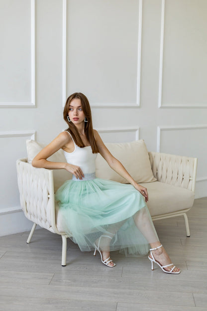 Mint Custom Tulle Skirt