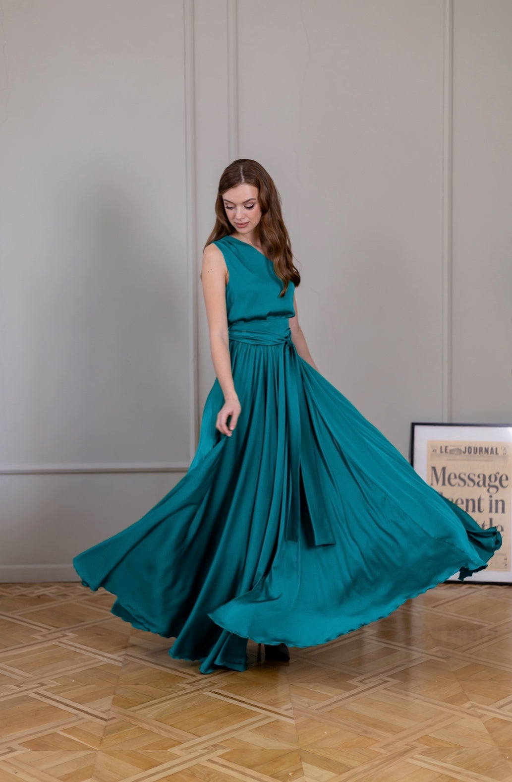 Long One Shoulder Evening Dress - Lansy Custom Dresses