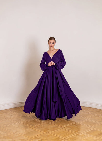 Royal Purplre Floor Length Dress - Lansy Custom Dresses