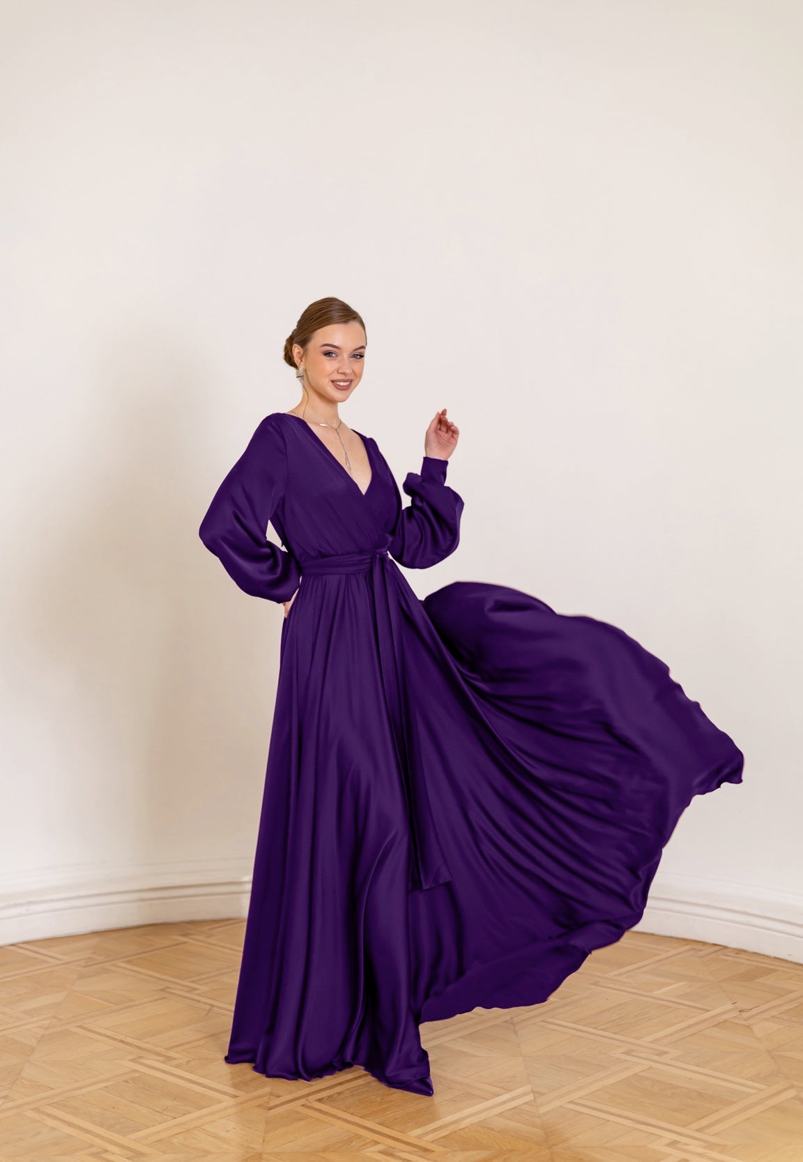 Royal Purplre Floor Length Dress - Lansy Custom Dresses