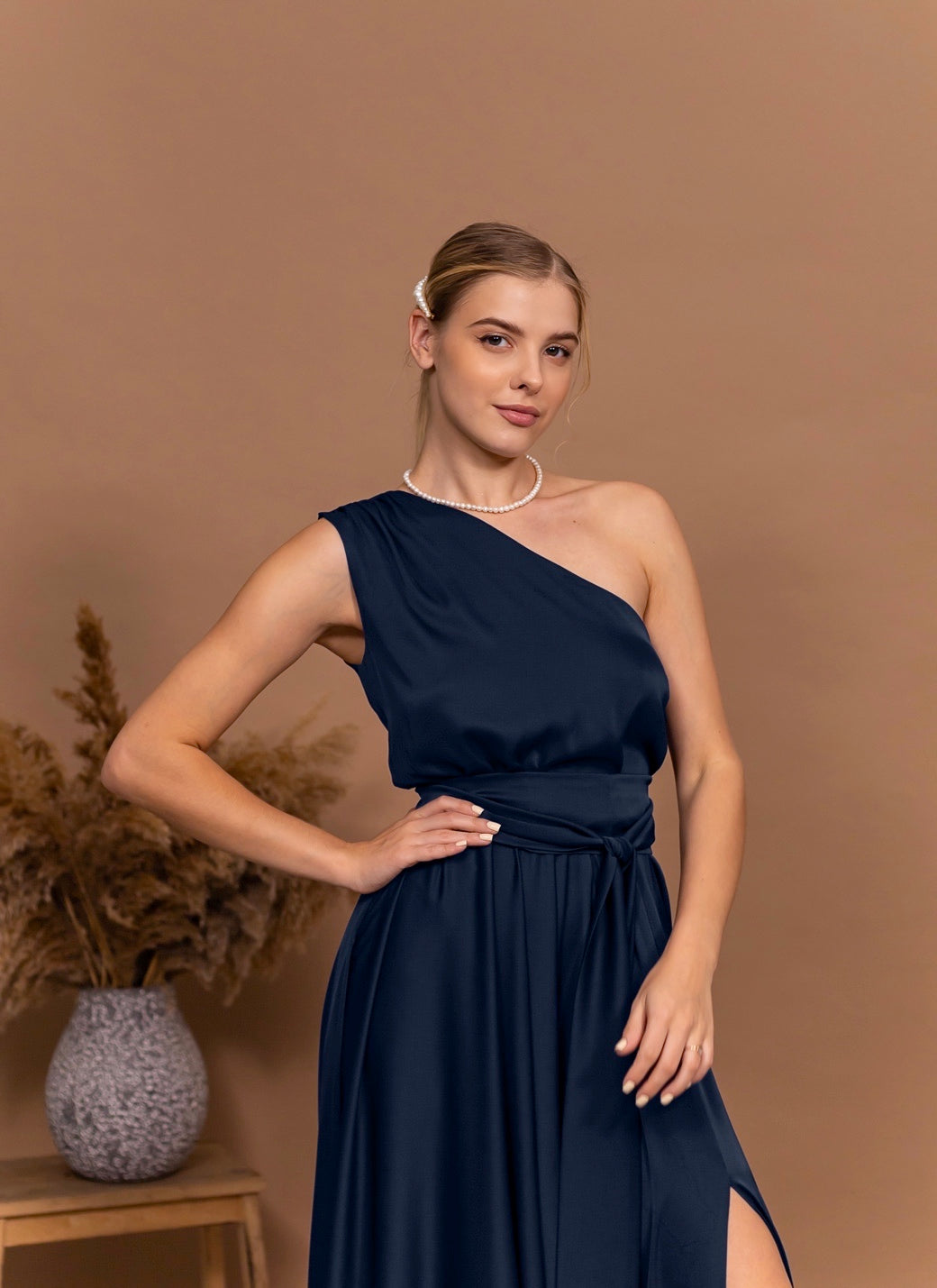 Navy Blue Maxi Formal Dress