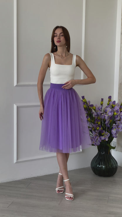 Custom Purple Tulle Skirt