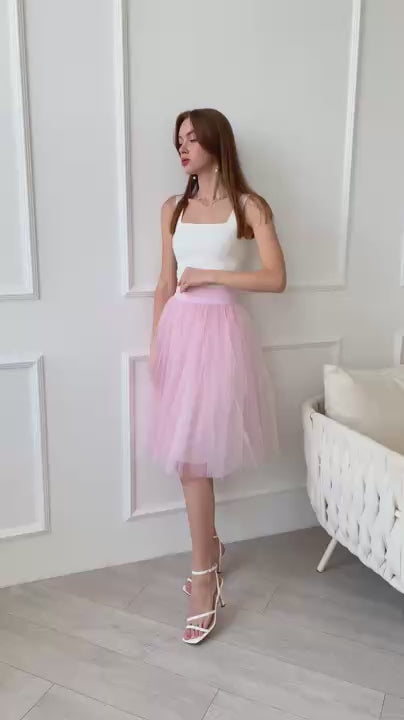 Pink Custom Tulle Skirt